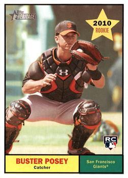 #114 Buster Posey - San Francisco Giants - 2010 Topps Heritage Baseball
