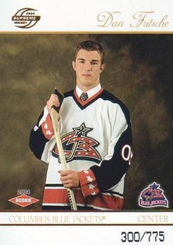 #114 Dan Fritsche - Columbus Blue Jackets - 2003-04 Pacific Supreme Hockey