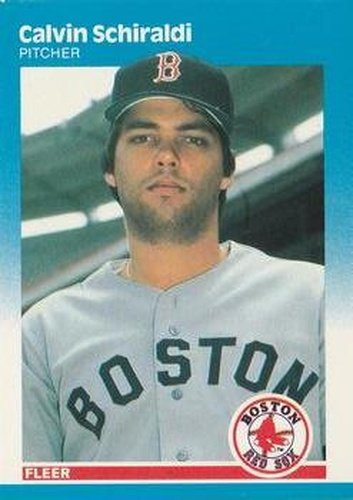 #44 Calvin Schiraldi - Boston Red Sox - 1987 Fleer Baseball
