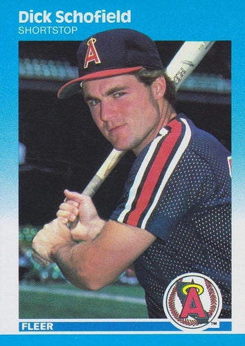 #92 Dick Schofield - California Angels - 1987 Fleer Baseball