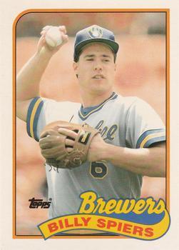 #115T Billy Spiers - Milwaukee Brewers - 1989 Topps Traded Baseball