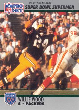 #115 Willie Wood - Green Bay Packers - 1990-91 Pro Set Super Bowl XXV Silver Anniversary Football