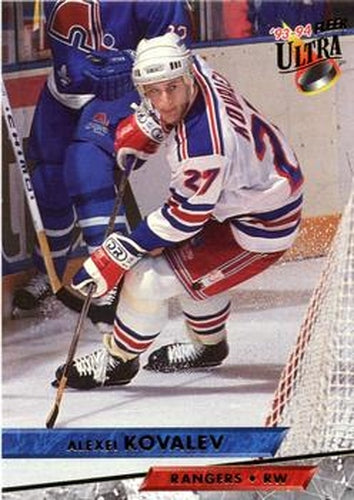 #115 Alexei Kovalev - New York Rangers - 1993-94 Ultra Hockey