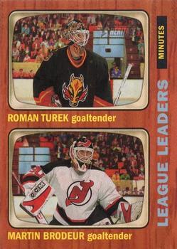 #115 Roman Turek / Martin Brodeur - Calgary Flames / New Jersey Devils - 2002-03 Topps Heritage Hockey