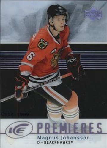 #115 Magnus Johansson - Chicago Blackhawks - 2007-08 Upper Deck Ice Hockey