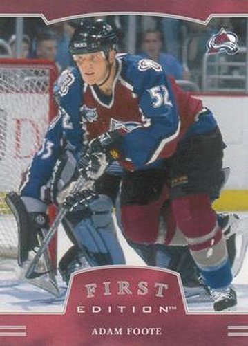 #115 Adam Foote - Colorado Avalanche - 2002-03 Be a Player First Edition Hockey