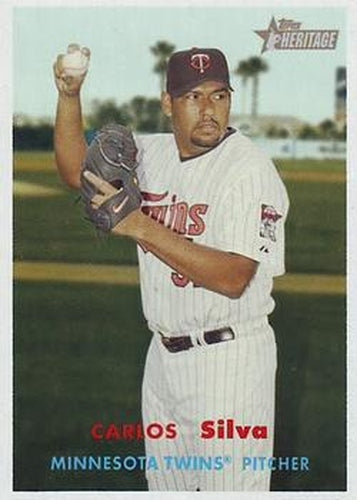 #115 Carlos Silva - Minnesota Twins - 2006 Topps Heritage Baseball