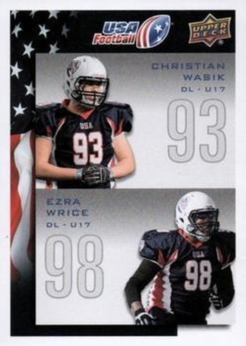 #115 Christian Wasik / Ezra Wrice - USA - 2014 Upper Deck USA Football