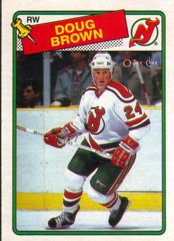 #115 Doug Brown - New Jersey Devils - 1988-89 O-Pee-Chee Hockey