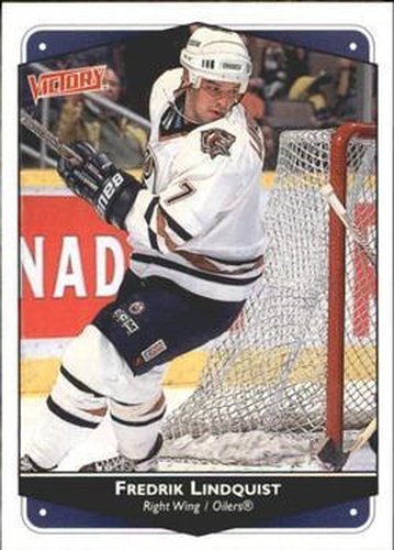 #115 Fredrik Lindquist - Edmonton Oilers - 1999-00 Upper Deck Victory Hockey