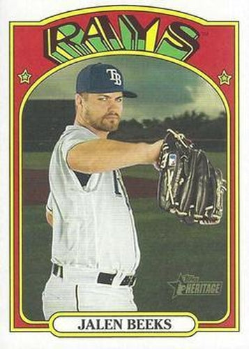#115 Jalen Beeks - Tampa Bay Rays - 2021 Topps Heritage Baseball