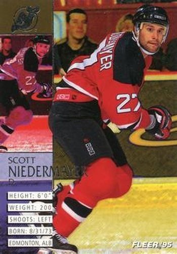 #115 Scott Niedermayer - New Jersey Devils - 1994-95 Fleer Hockey