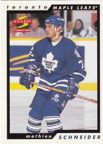 #115 Mathieu Schneider - Toronto Maple Leafs - 1996-97 Score Hockey