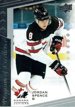 #115 Jordan Spence - Canada - 2021-22 Upper Deck Team Canada Juniors Hockey