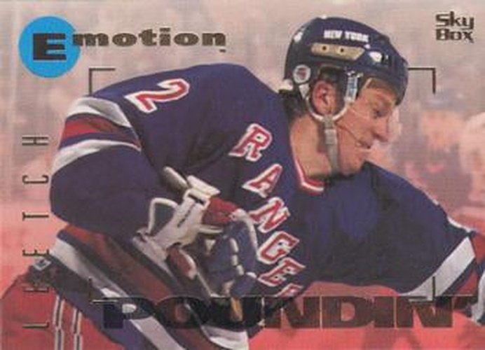 #115 Brian Leetch - New York Rangers - 1995-96 SkyBox E-Motion Hockey