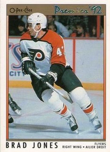 #115 Brad Jones - Philadelphia Flyers - 1991-92 O-Pee-Chee Premier Hockey