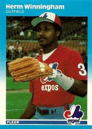 #U-130 Herm Winningham - Montreal Expos - 1987 Fleer Update Baseball