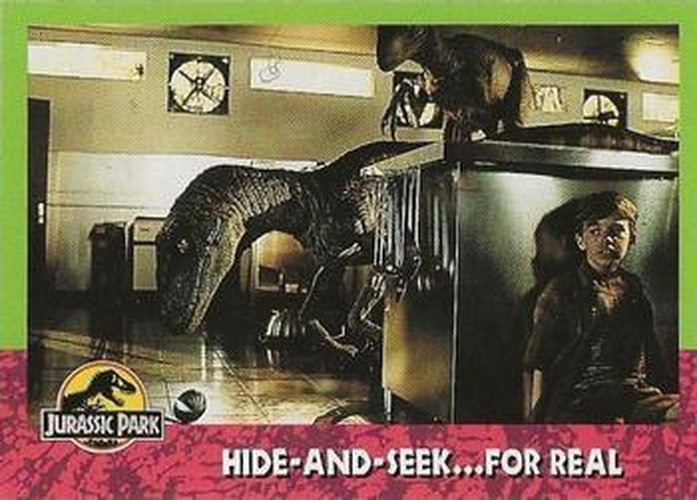 #116 Hide-and-Seek ... For Real - 1993 Topps Jurassic Park