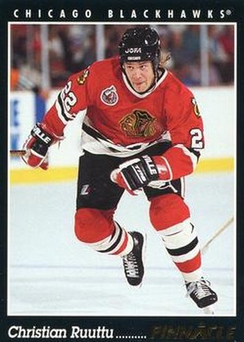 #116 Christian Ruuttu - Chicago Blackhawks - 1993-94 Pinnacle Hockey