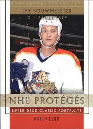 #116 Jay Bouwmeester - Florida Panthers - 2002-03 Upper Deck Classic Portraits Hockey