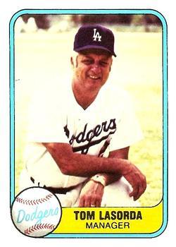 #116 Tom Lasorda - Los Angeles Dodgers - 1981 Fleer Baseball