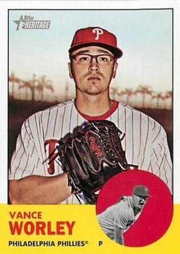 #116 Vance Worley - Philadelphia Phillies - 2012 Topps Heritage Baseball