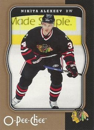 #116 Nikita Alexeev - Chicago Blackhawks - 2007-08 O-Pee-Chee Hockey