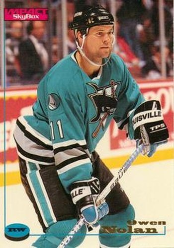 #117 Owen Nolan - San Jose Sharks - 1996-97 SkyBox Impact Hockey