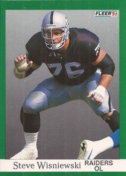#117 Steve Wisniewski - Los Angeles Raiders - 1991 Fleer Football