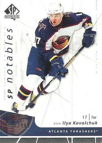 #117 Ilya Kovalchuk - Atlanta Thrashers - 2006-07 SP Authentic Hockey