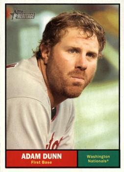 #117 Adam Dunn - Washington Nationals - 2010 Topps Heritage Baseball