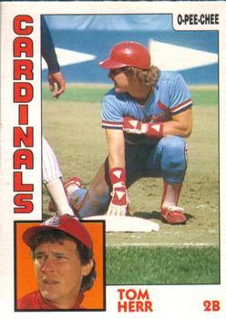 #117 Tom Herr - St. Louis Cardinals - 1984 O-Pee-Chee Baseball