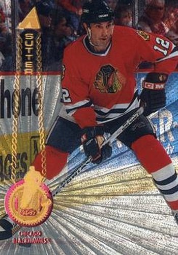 #117 Brent Sutter - Chicago Blackhawks - 1994-95 Pinnacle Hockey - Rink Collection
