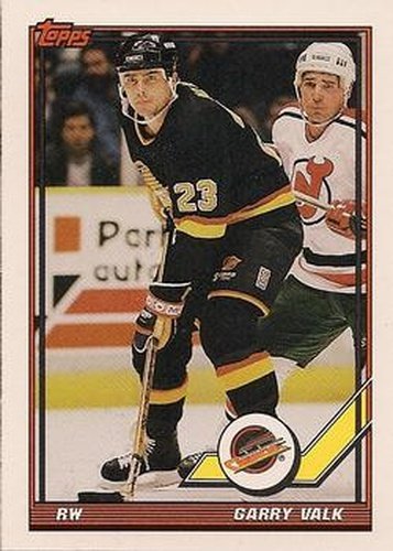 #117 Garry Valk - Vancouver Canucks - 1991-92 Topps Hockey