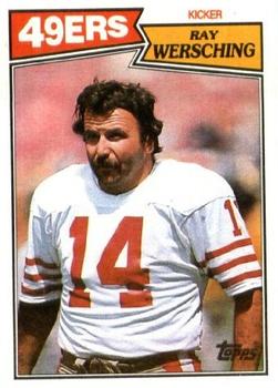 #117 Ray Wersching - San Francisco 49ers - 1987 Topps Football