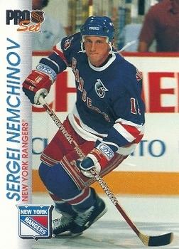 #117 Sergei Nemchinov - New York Rangers - 1992-93 Pro Set Hockey