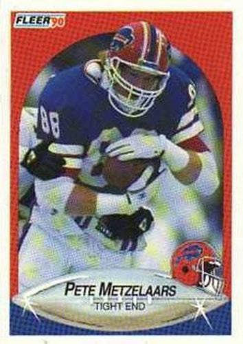 #117 Pete Metzelaars - Buffalo Bills - 1990 Fleer Football
