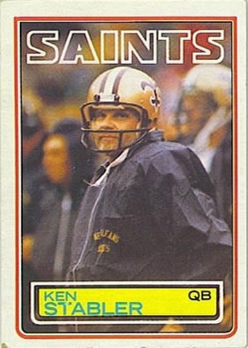 #118 Ken Stabler - New Orleans Saints - 1983 Topps Football