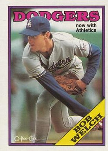 #118 Bob Welch - Oakland Athletics - 1988 O-Pee-Chee Baseball