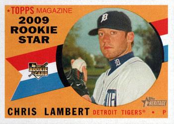 #118 Chris Lambert - Detroit Tigers - 2009 Topps Heritage Baseball