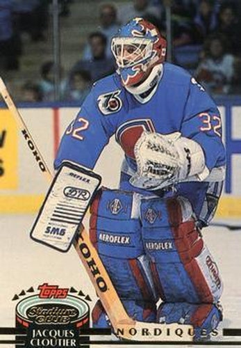 #118 Jacques Cloutier - Quebec Nordiques - 1992-93 Stadium Club Hockey
