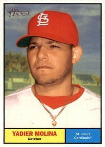 #118 Yadier Molina - St. Louis Cardinals - 2010 Topps Heritage Baseball
