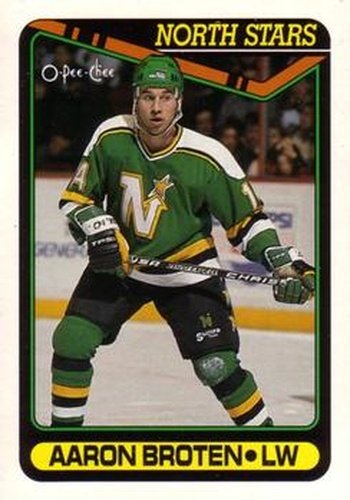 #118 Aaron Broten - Minnesota North Stars - 1990-91 O-Pee-Chee Hockey