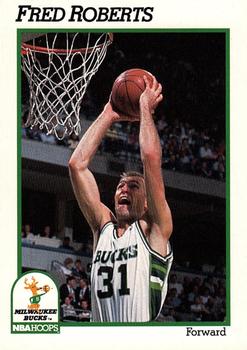 #119 Fred Roberts - Milwaukee Bucks - 1991-92 Hoops Basketball
