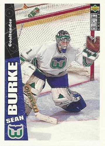 #119 Sean Burke - Hartford Whalers - 1996-97 Collector's Choice Hockey