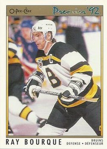 #119 Ray Bourque - Boston Bruins - 1991-92 O-Pee-Chee Premier Hockey