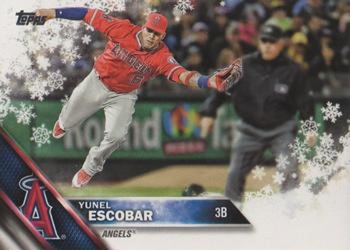 #HMW119 Yunel Escobar - Los Angeles Angels - 2016 Topps Holiday Baseball