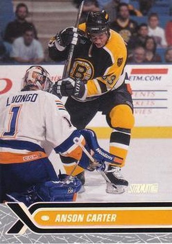 #119 Anson Carter - Boston Bruins - 2000-01 Stadium Club Hockey