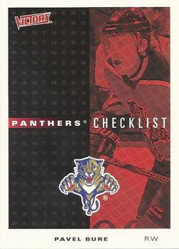 #119 Panthers Checklist - Florida Panthers - 1999-00 Upper Deck Victory Hockey