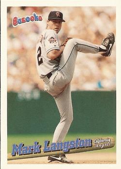 #119 Mark Langston - California Angels - 1996 Bazooka Baseball